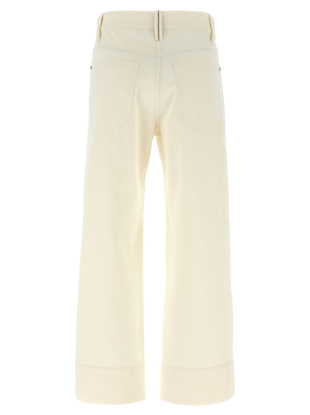 Brunello Cucinelli Monile Crop Pants - Beige | b93ab8af57c6b0153bd984b063444a9b120dd7b4