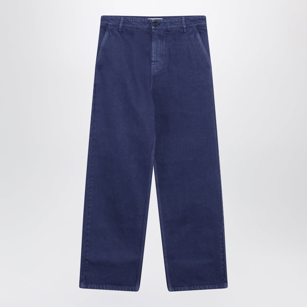 Ink-Colored Gabardine Trousers