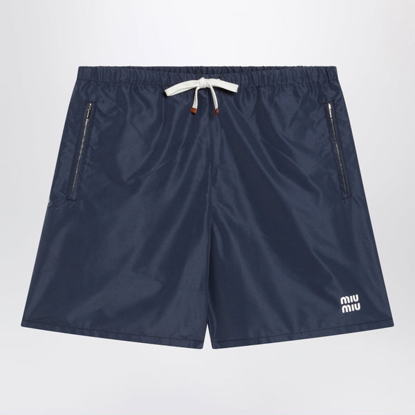 Tec Fabric Windproof Bermuda Shorts In Blue