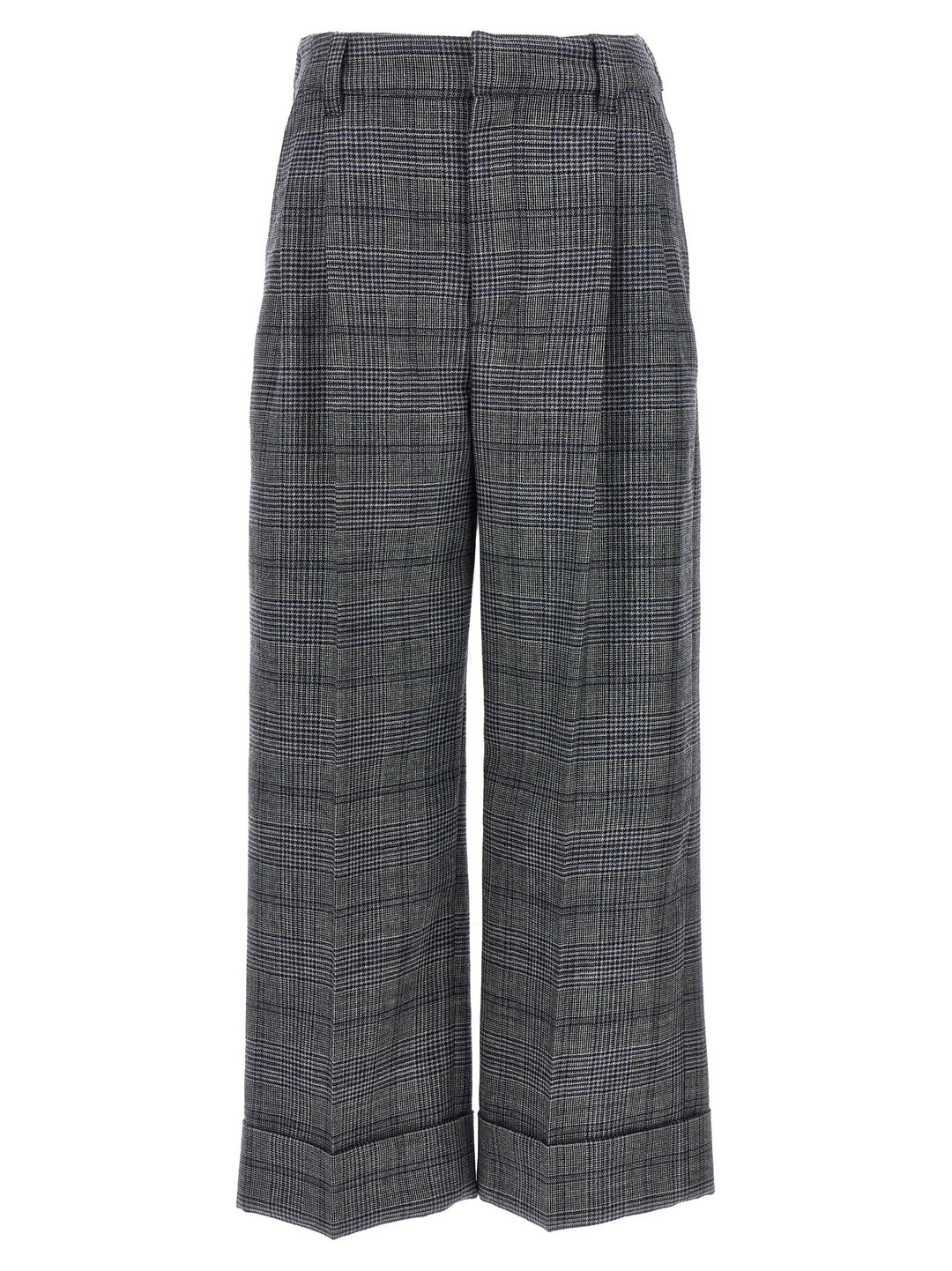 Brunello Cucinelli Pied De Poule Wool Pants - Gray | 0f051ab7ea437f01a47b12993eb5d5e3a568711e