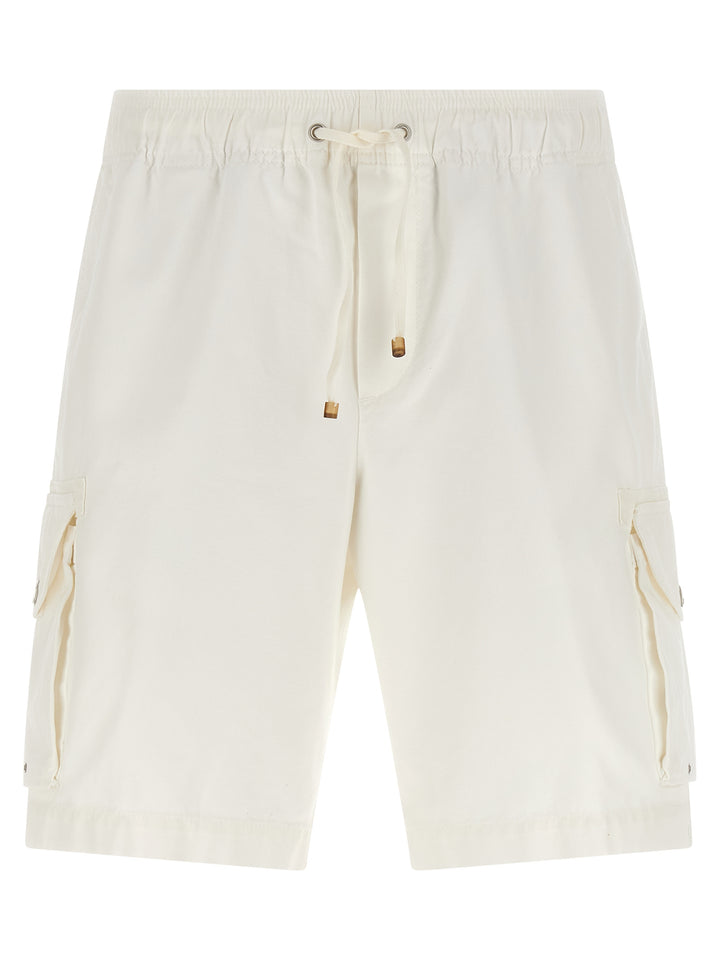 Brunello Cucinelli Cargo Pocket Bermuda Shorts Bermuda and Short - White | d78a3b7da51fc5aa4049332e4451a95d3b725544