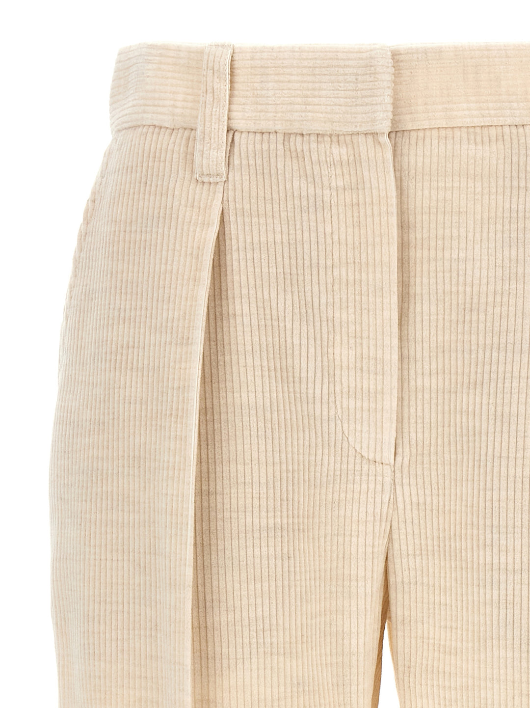 Corduroy Trousers Pants White