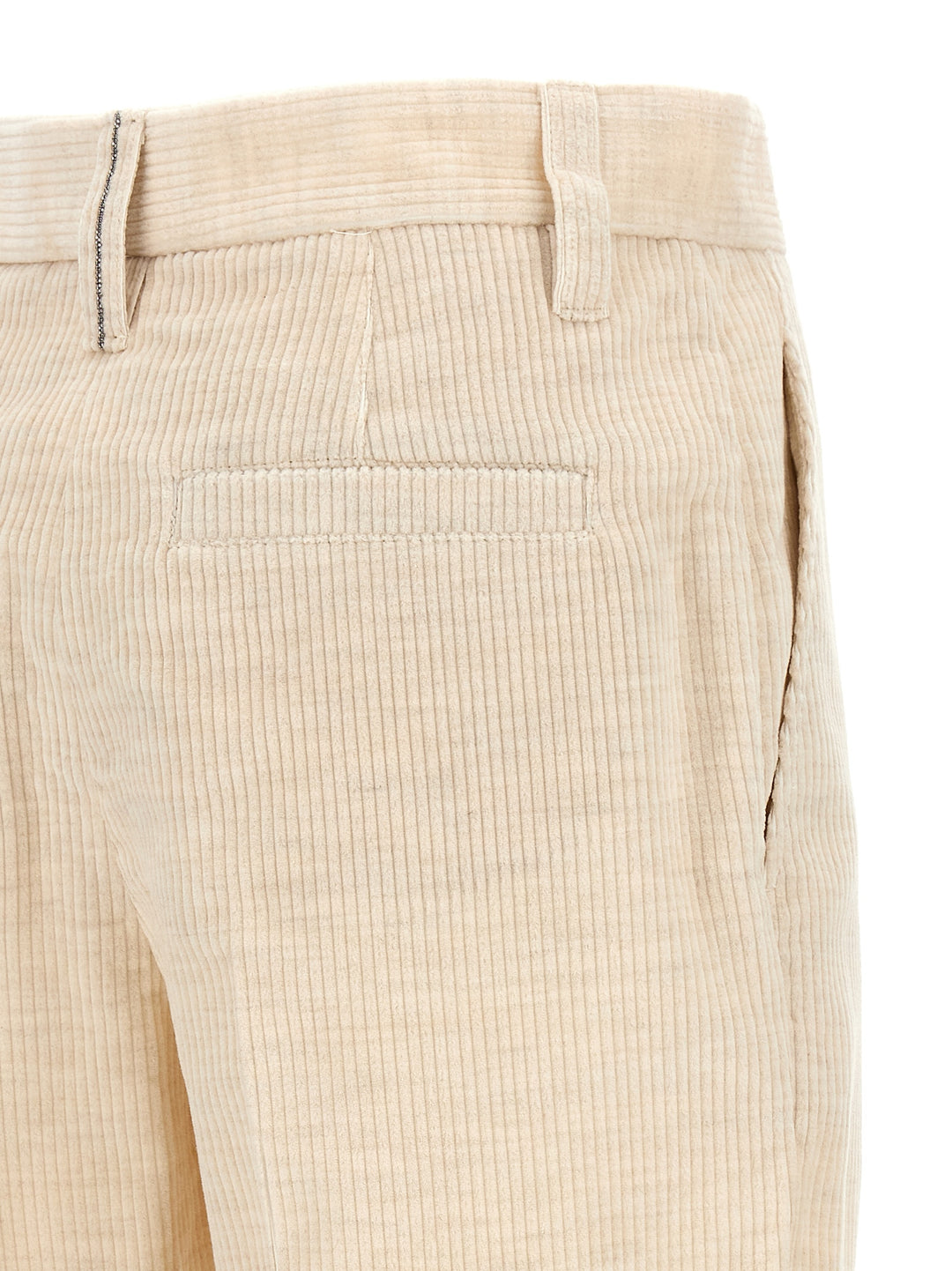 Corduroy Trousers Pants White