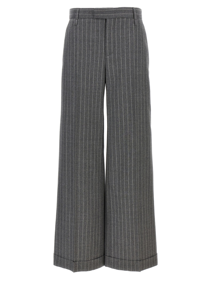 Pinstripe Pants Gray