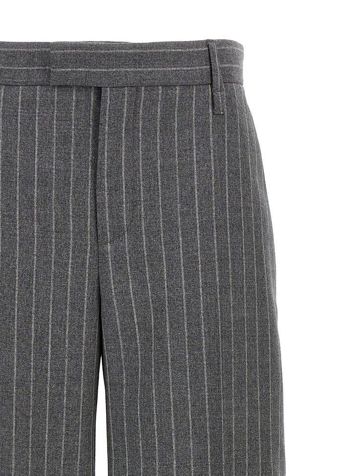 Pinstripe Pants Gray