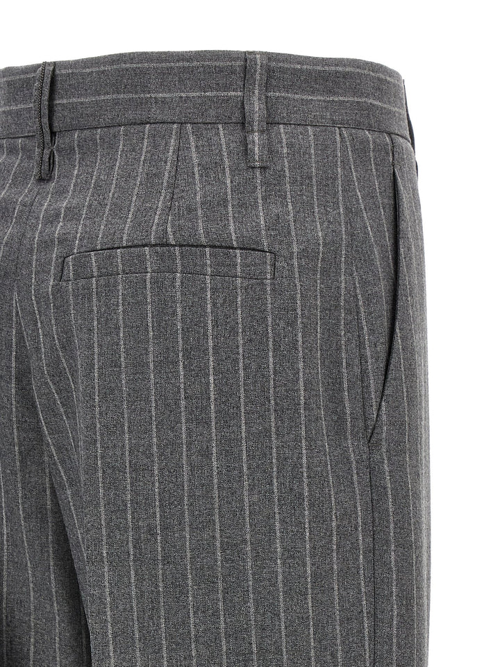 Pinstripe Pants Gray