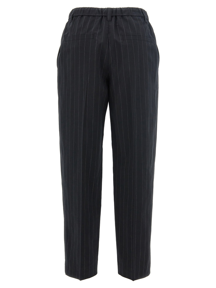 Pinstripe Pants White/Black