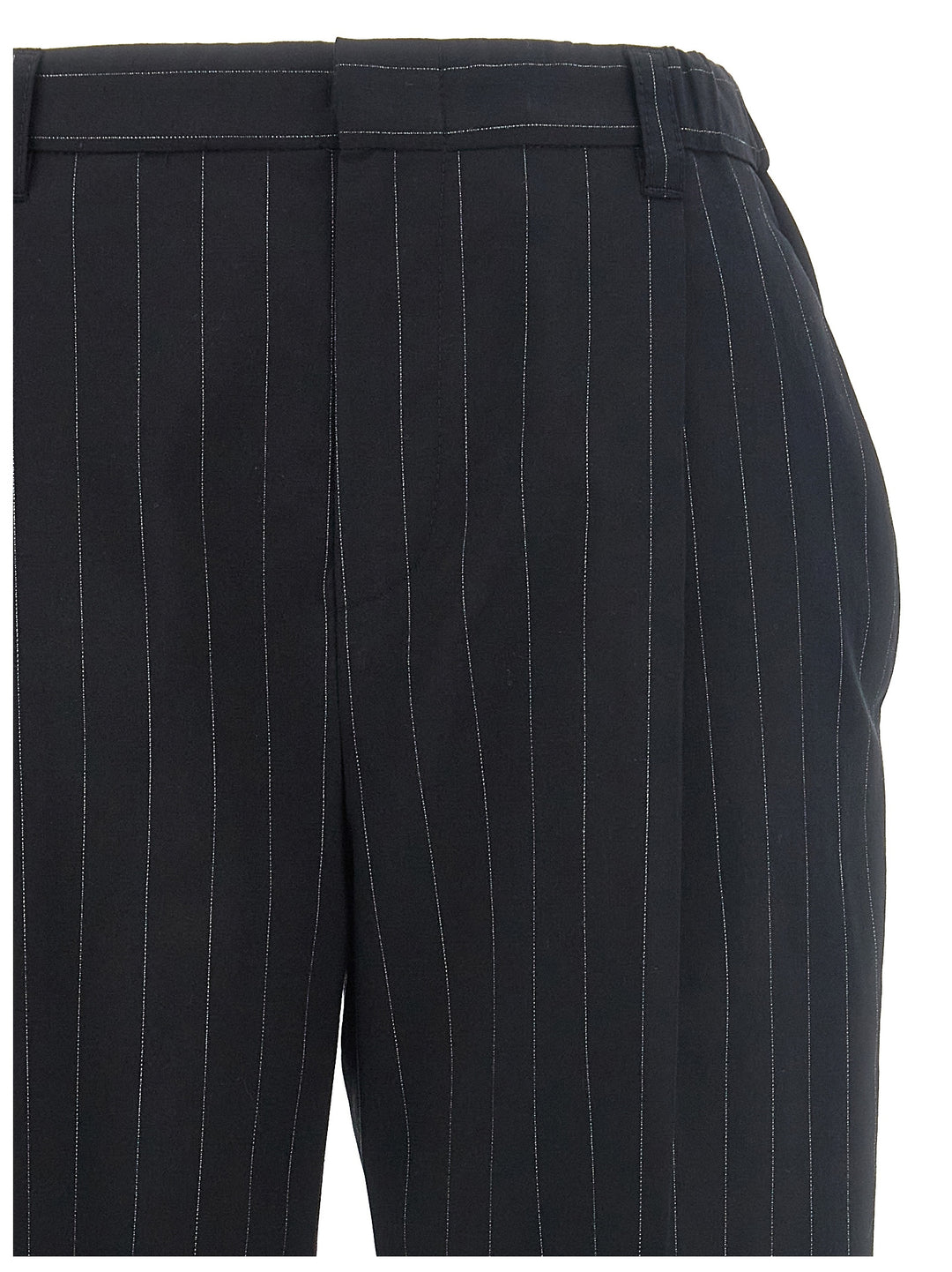 Pinstripe Pants White/Black