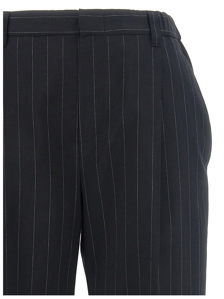 Pinstripe Pants White/Black