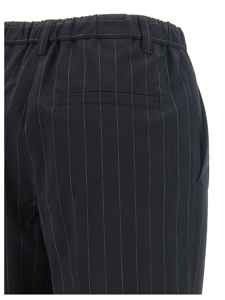 Pinstripe Pants White/Black