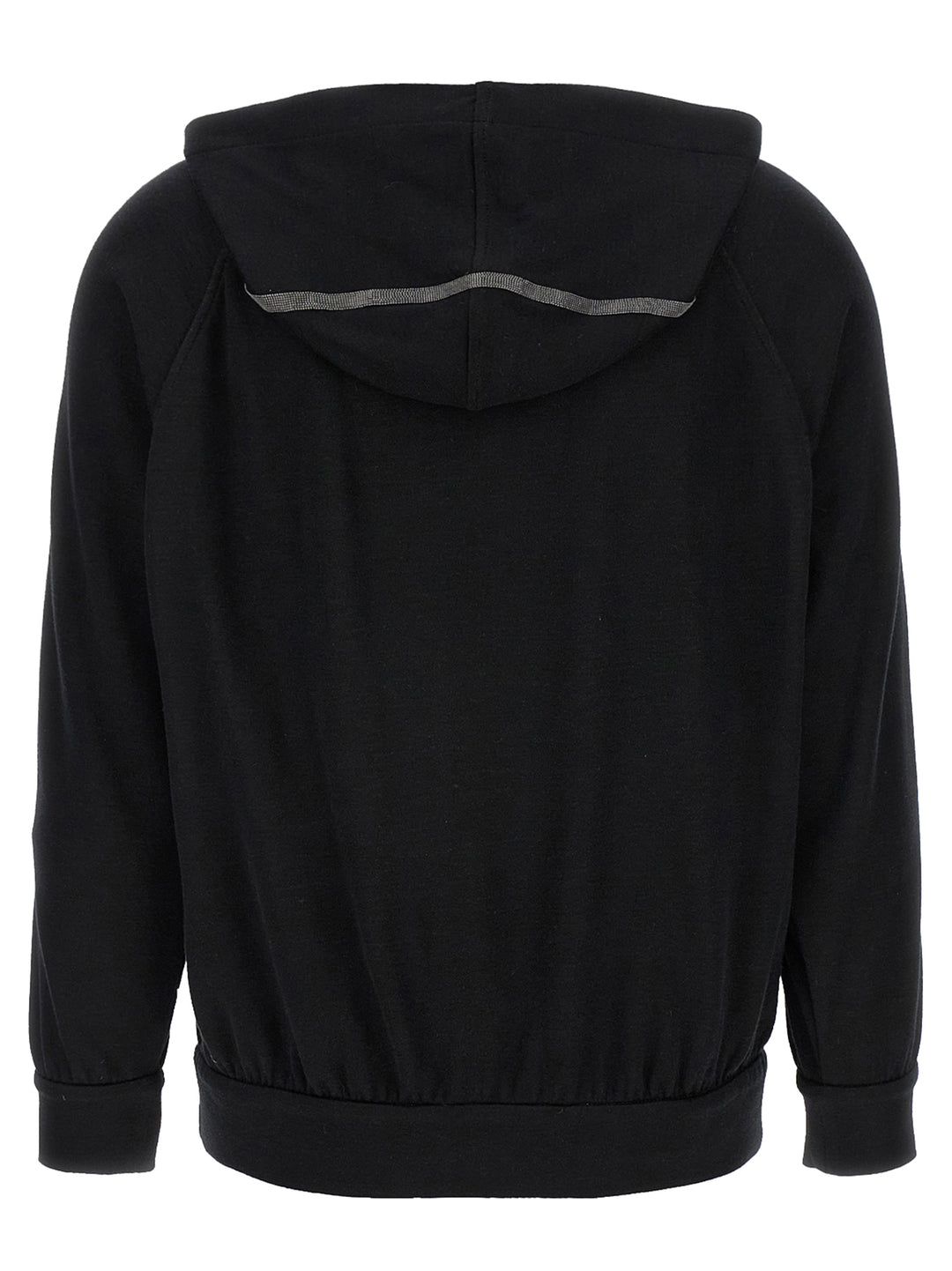 Brunello Cucinelli Shiny Trims Sweatshirt - Black | 46002b545a64815f7bb065118d1adfa7cf84b792