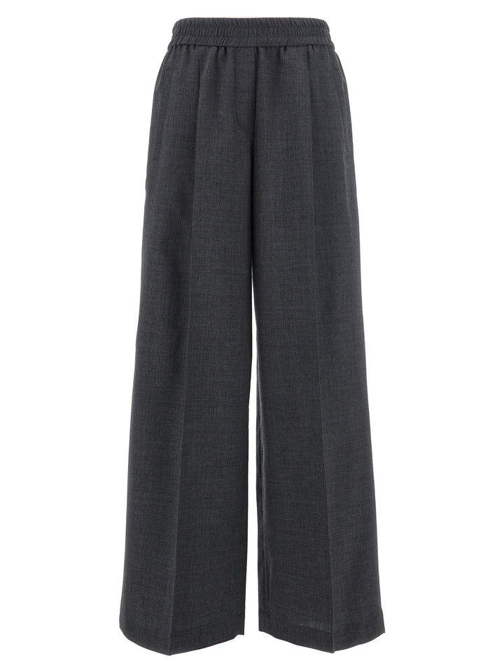 Front Pleat Pants Gray