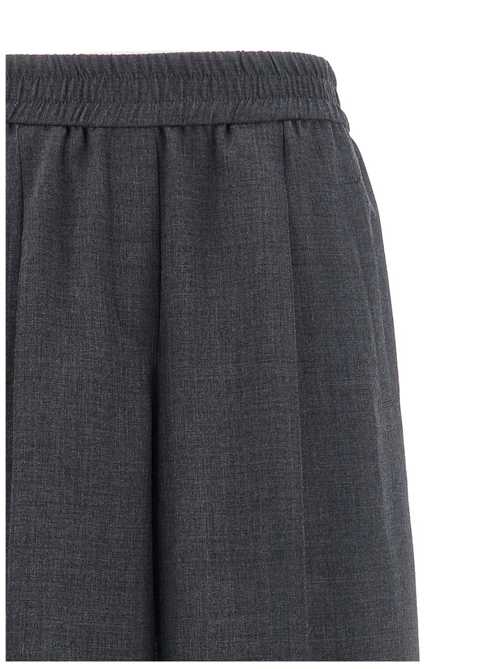 Front Pleat Pants Gray