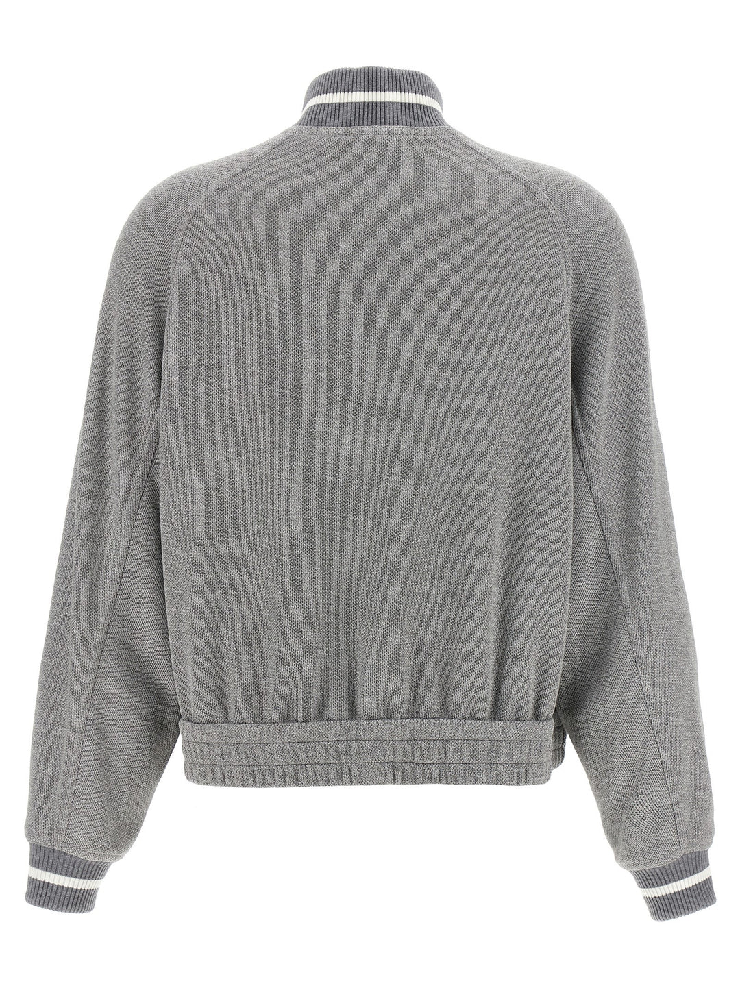 Brunello Cucinelli Logo Embroidery Lamé Sweatshirt - Silver | 2b5b34e68472a62e5fb865bb6894b1d02bd711fd