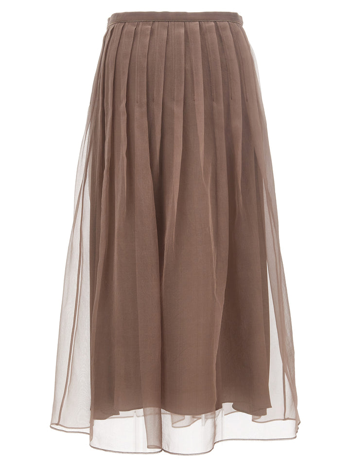 Tulle Skirt Skirts Brown