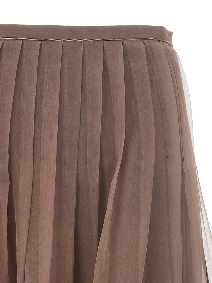 Tulle Skirt Skirts Brown