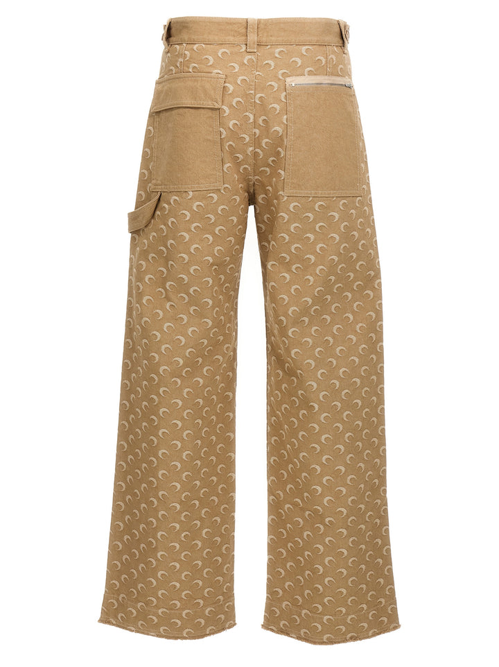 Moon Jacquard Jeans Beige