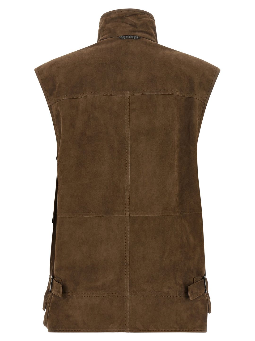 Brunello Cucinelli Couture Suede Vest Gilet - Brown | f3f777e98fd46bc47e45b0a9f4f5776066b3fb98