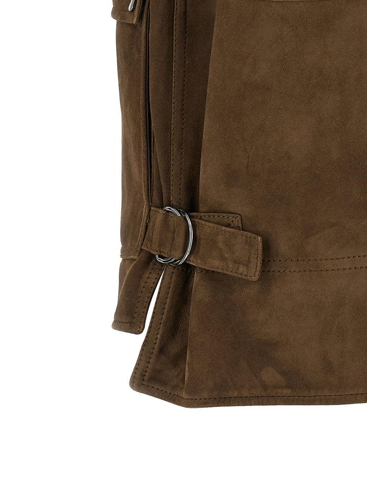 Brunello Cucinelli Couture Suede Vest Gilet - Brown | 5b2d5f3da0cc9a977dfa08d9cbeaaff9299a9e6f