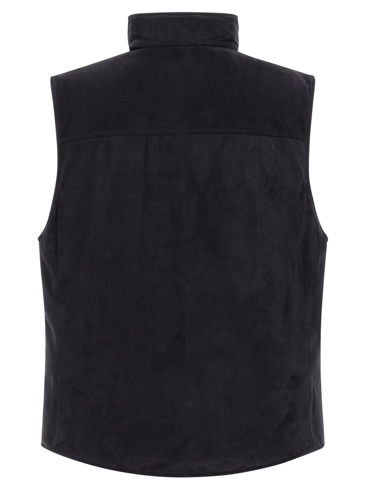 Brunello Cucinelli Suede Vest Gilet - Blue | e30d4709bd3f7eee96976d1708487f7285b439ae