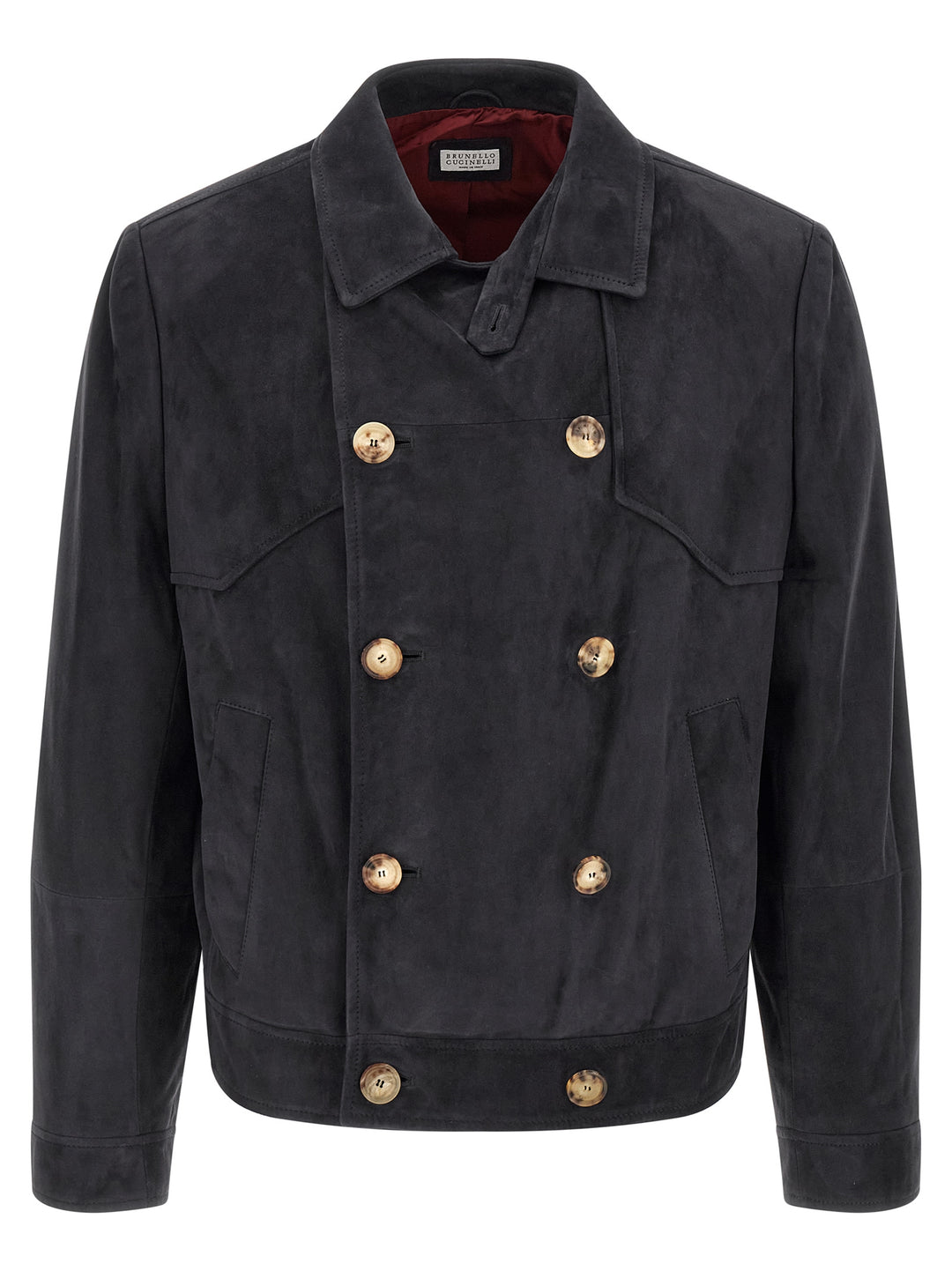 Brunello Cucinelli Suede Jacket Puffer Jackets - Blue | a8908721d9a0cce53d4c09263e2d1fd7523e8027