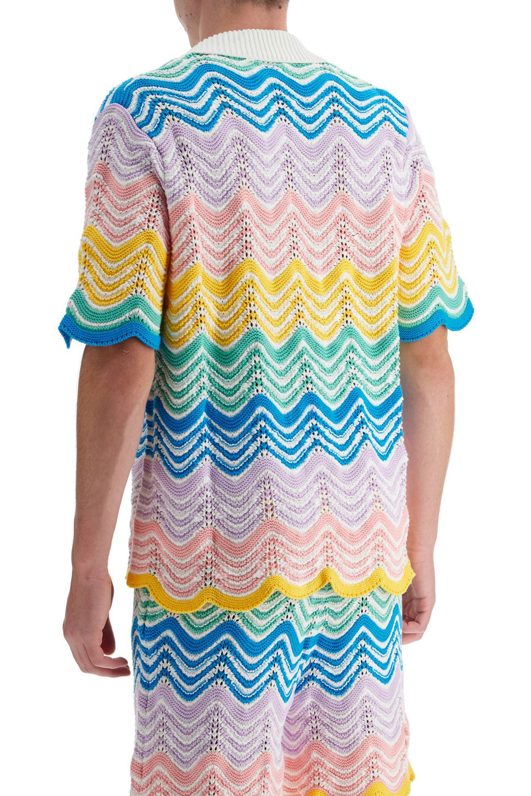 Camicia In Maglia Gradient Wave