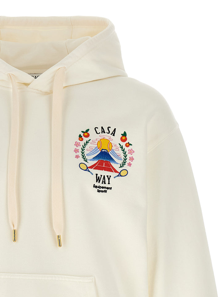Casablanca Casa Way Mountain Sweatshirt - White | 627ee6df02aa068d4c0cdb965e24b21d0eccf855