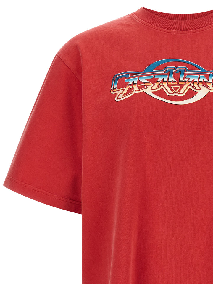 Casablanca Chrome T-shirt - Red | f6b542c2c1132f072be0de2abb30499c3d71262b