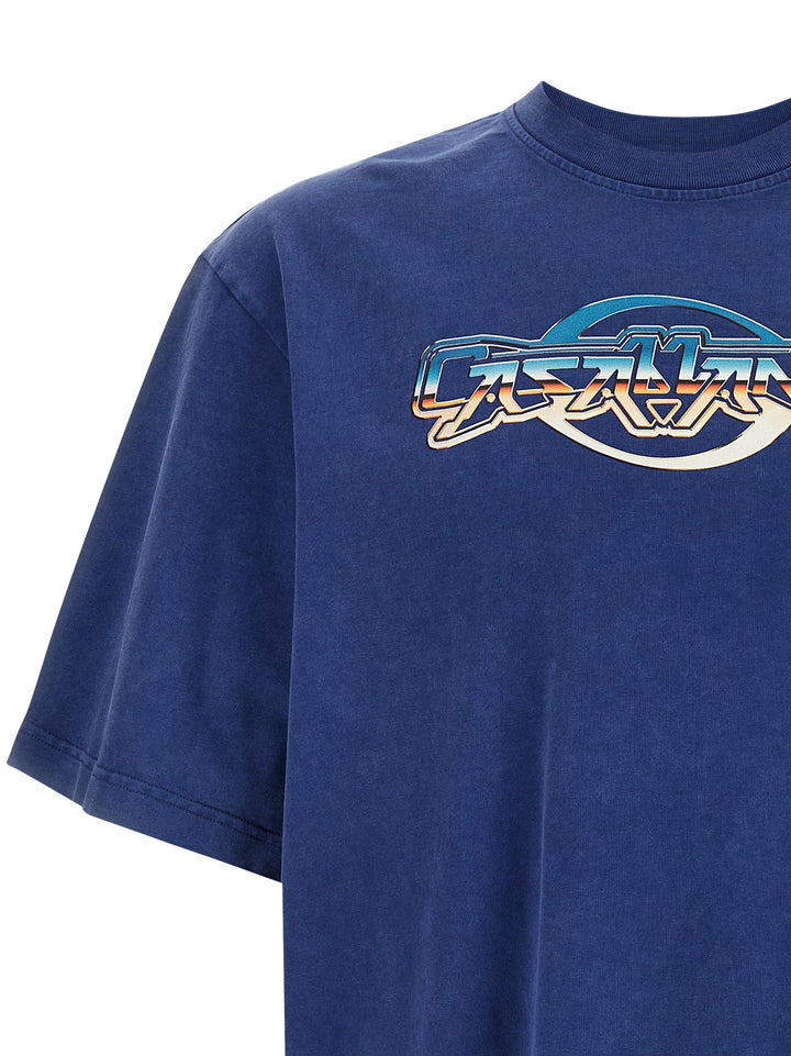 Casablanca Chrome T-shirt - Blue | 8e4a81a48350411187fdac316139a847dc30cfc2