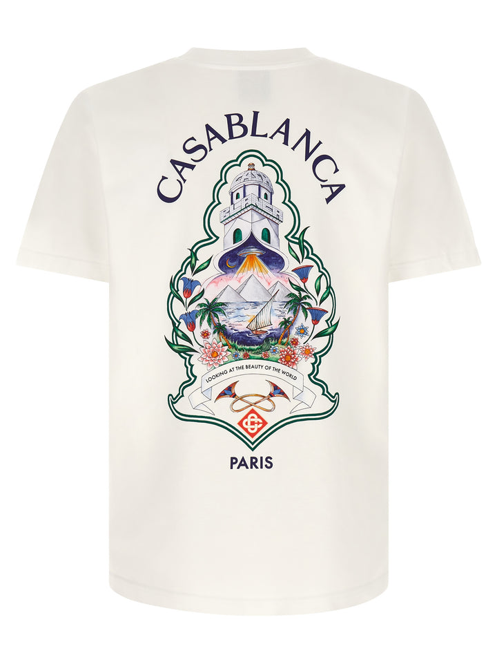 Casablanca Hotel Emblem T-shirt - White | bb2d3d46c224d29b7746089ca71c72a002682df9