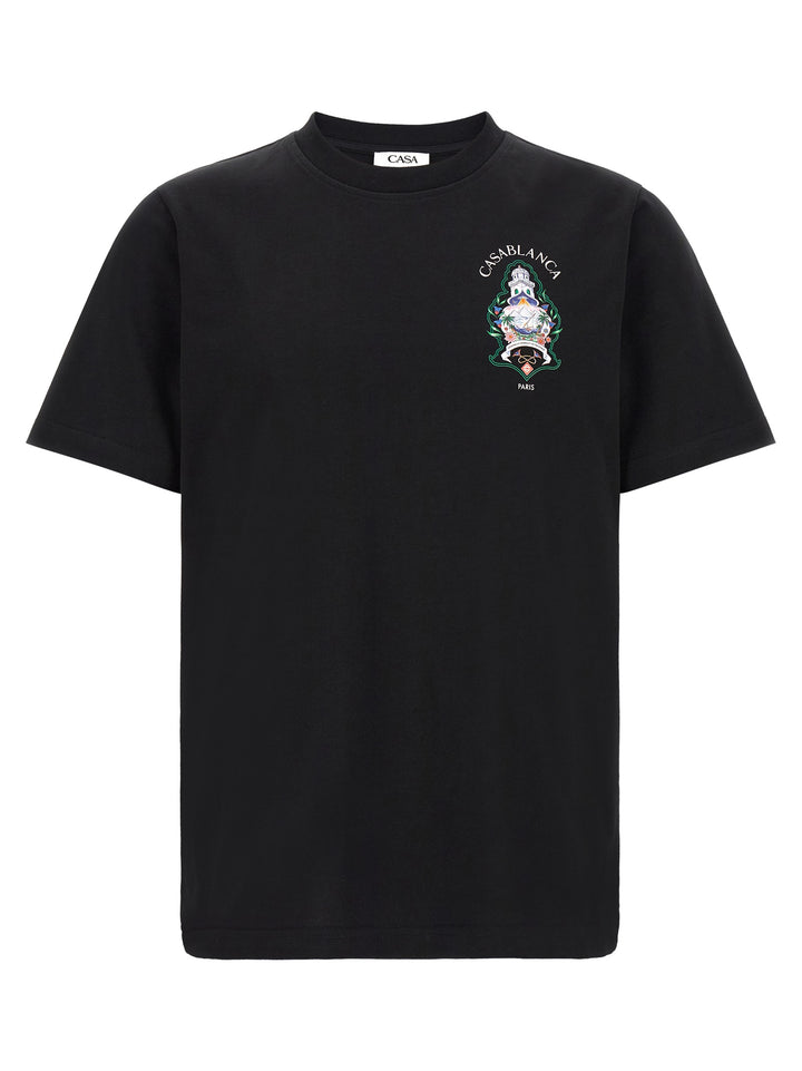 Casablanca Hotel Emblem T-shirt - Black | 3e2e5a5df782e4fb6a9d275b3d239b27e1c09ccd