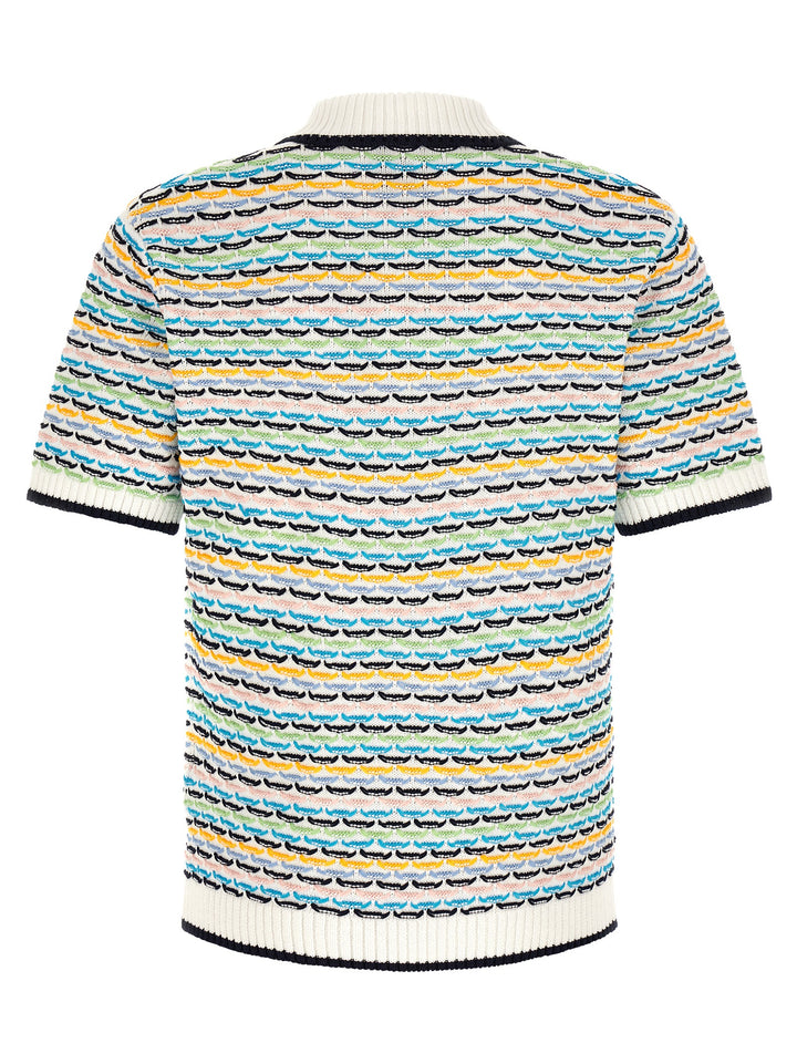 Casablanca Tuck Stitch Polo - Multicolor | 2c6f835fa9539006e4a7d31ff7d598ab09491ca7