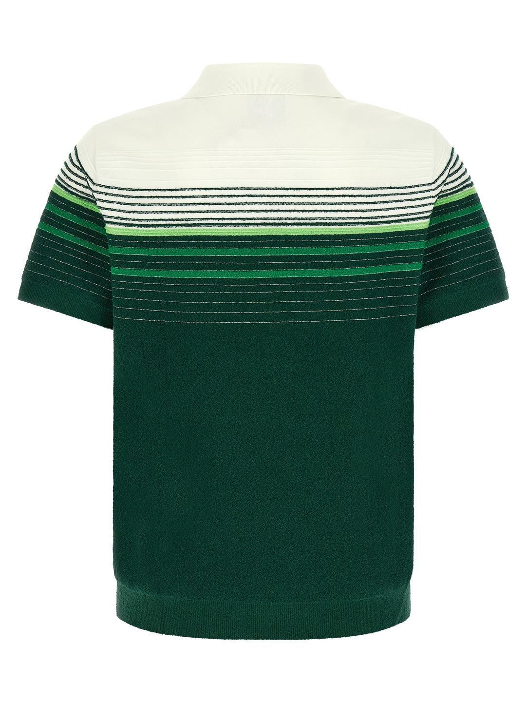 Casablanca Bouclé Stripes Polo - Green | 60b35929a15a50905385f84c98a2248971cd9a18