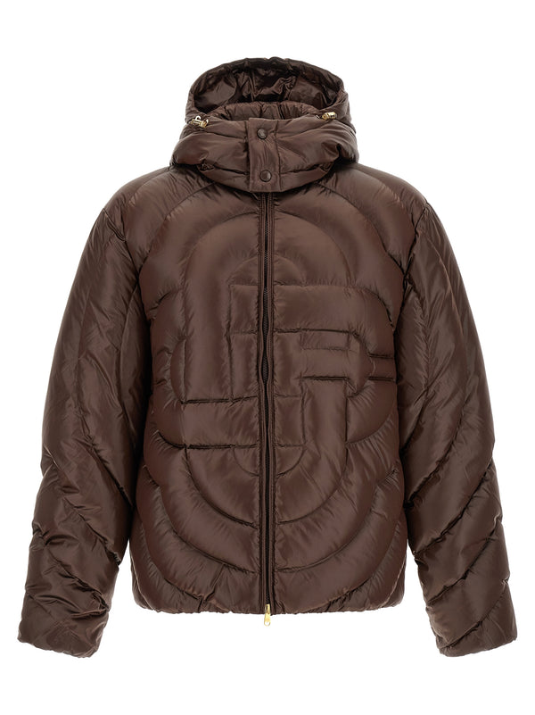 Monogram Puffer Jackets Brown