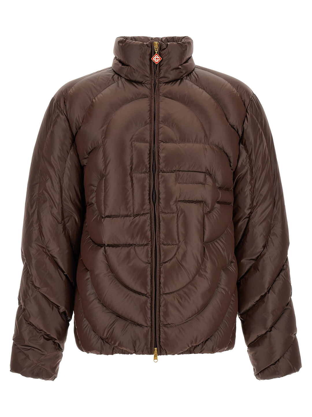 Casablanca Monogram Puffer Jackets - Brown | f38ab939cfa491e39eba8c0306a992587e80c948
