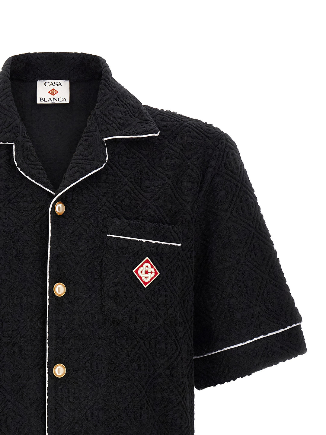 Casablanca Toweling Monogram Puffer Jackets - Black | ad07f4d43f326b818f352168f5b98fd296717f3e