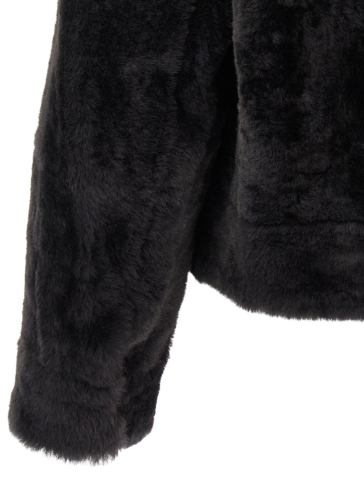 Brunello Cucinelli Shiny Zipper Pull Fur - Gray | f0ee071c10506dea5d36a1a648188a1a4bf5cdc8