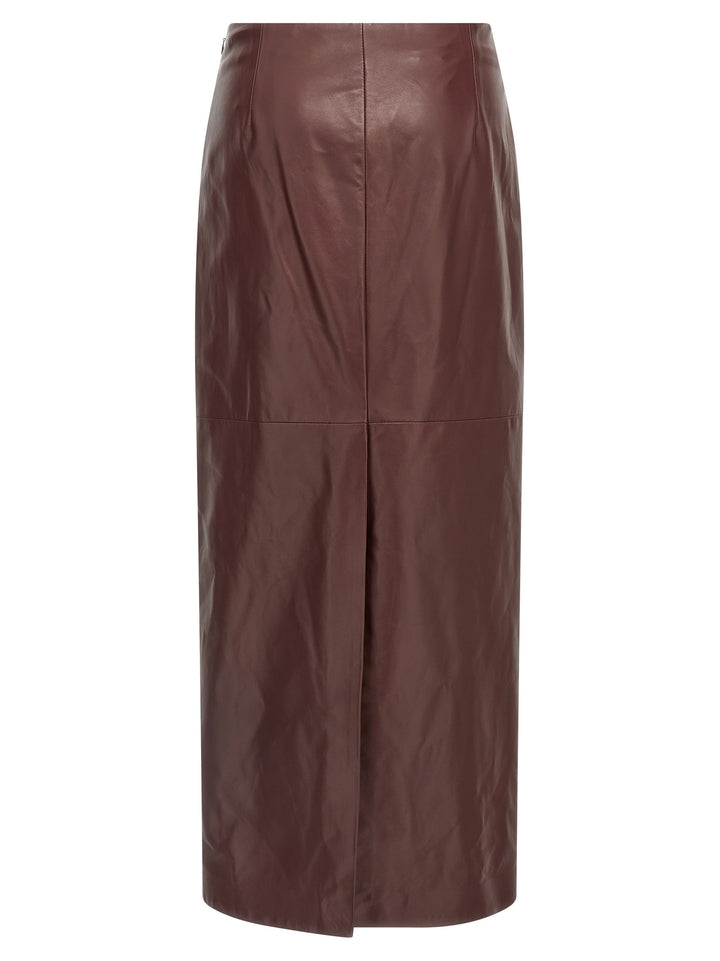 Brunello Cucinelli Column Long Skirts - Bordeaux | 154aa169fad8f83b095e350708b752860f5ae232
