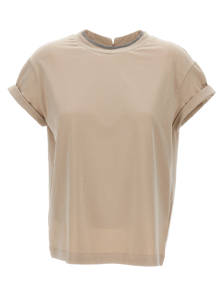 Brunello Cucinelli Monile T-shirt - Beige | 274035f1bae56efaf27358234c501af5f080df6c