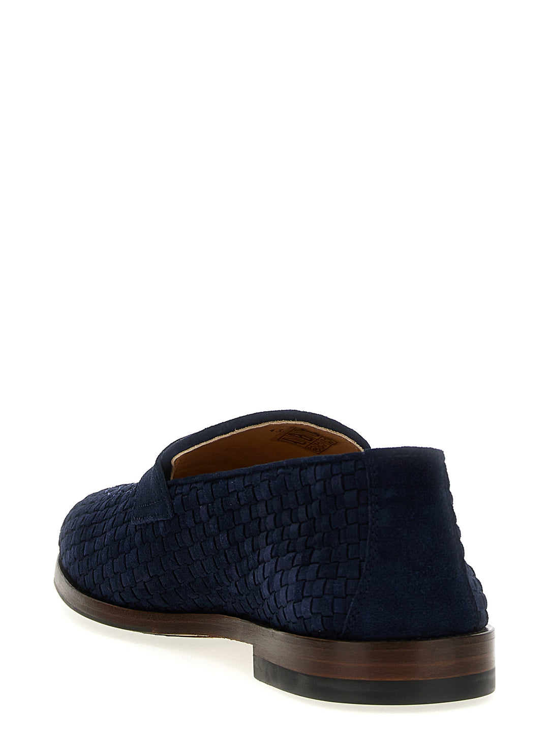 Woven Suede Loafers Blue