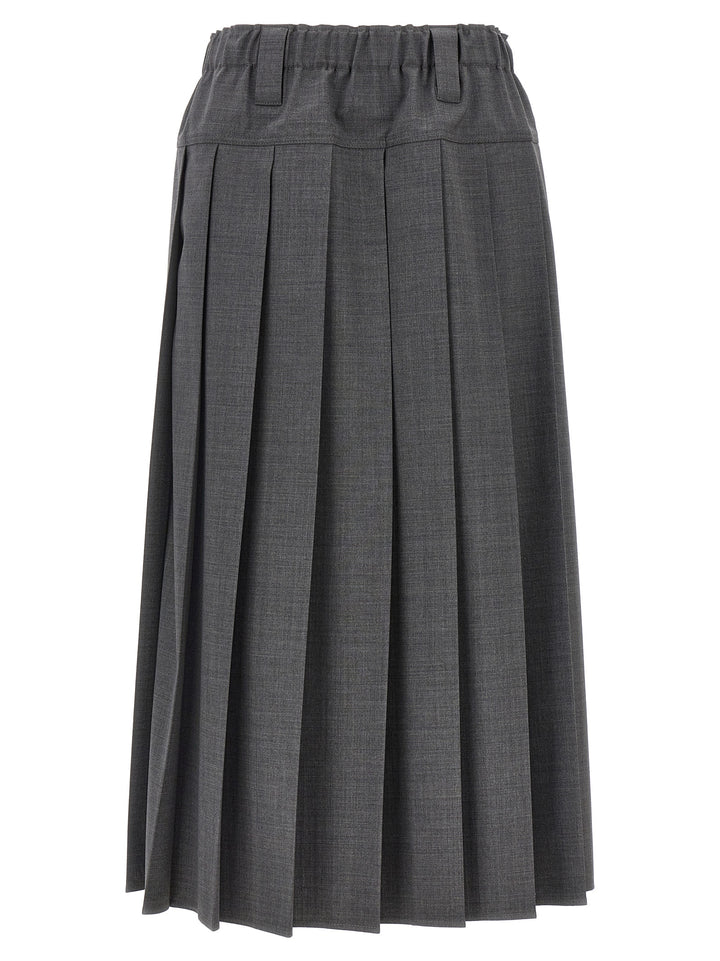 Pleated Skirt Skirts Gray