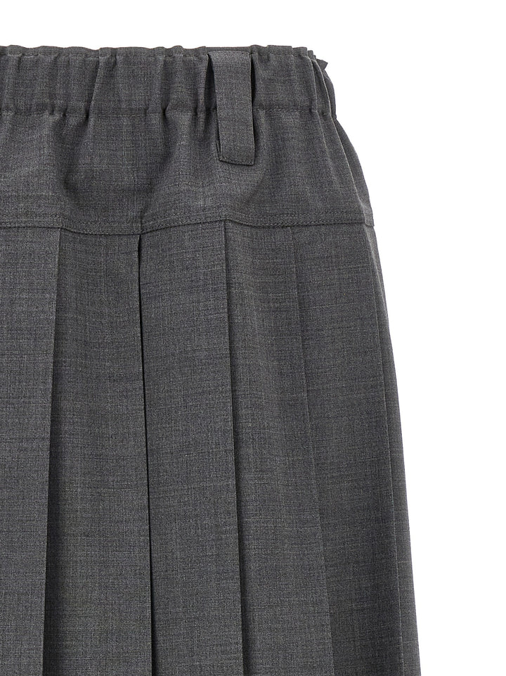 Pleated Skirt Skirts Gray