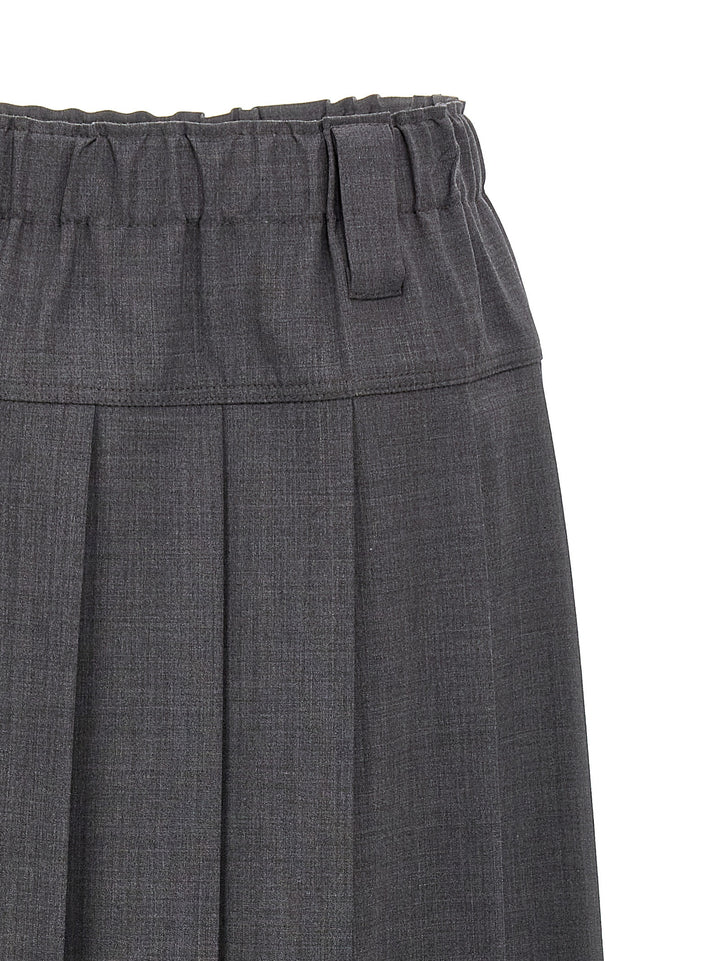 Pleated Skirt Skirts Gray