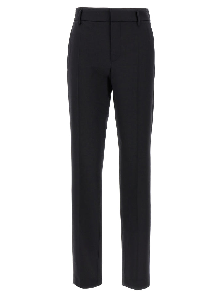 Wool  Slits Pants Black