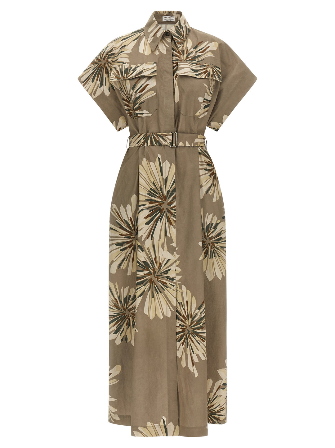 Brunello Cucinelli Chemisier Dress Dresses - Green | 7de28a801cbb4dfdfd2bb730b62e220c3df511a6