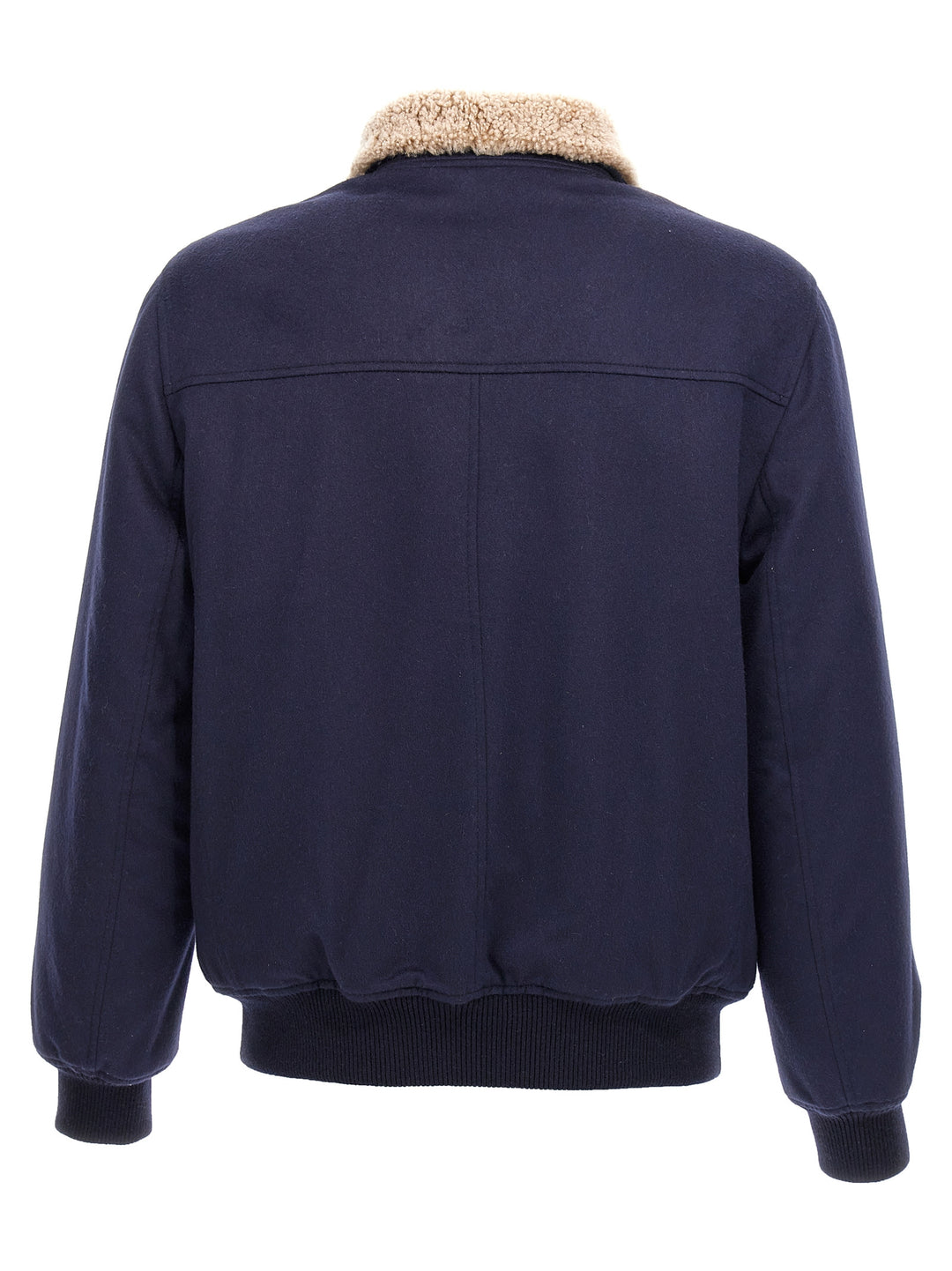 Cashmere Bomber Jacket Casual Jackets, Parka Blue