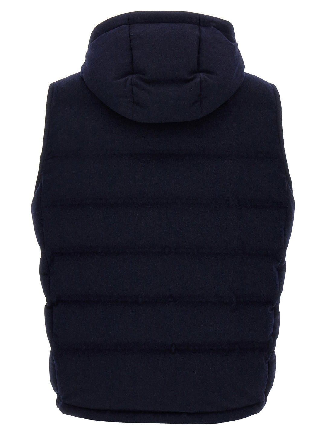 Padded Wool Vest Gilet Blue