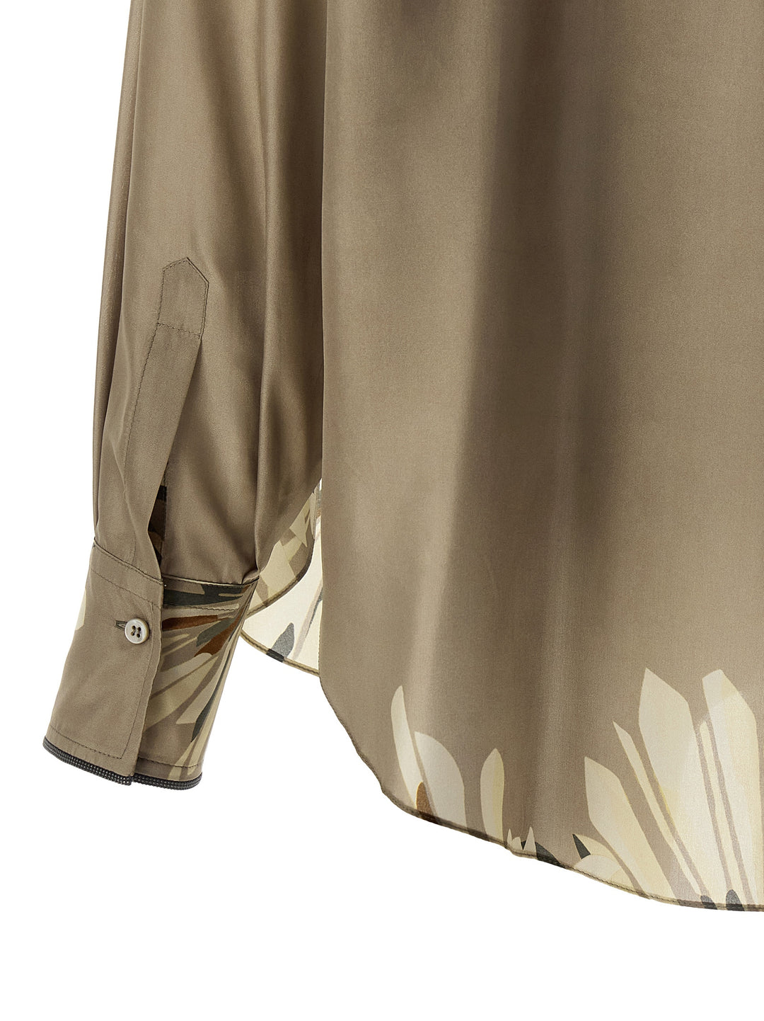 Brunello Cucinelli Floral Patterned Shirt Shirt and Blouse - Green | ee226bb3de5c112b637a74f207eb78f923865469