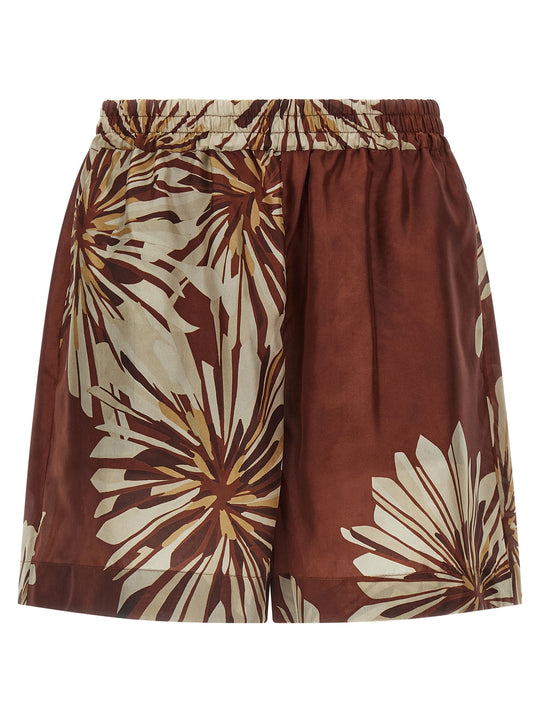Silk Shorts Bermuda And Short Brown