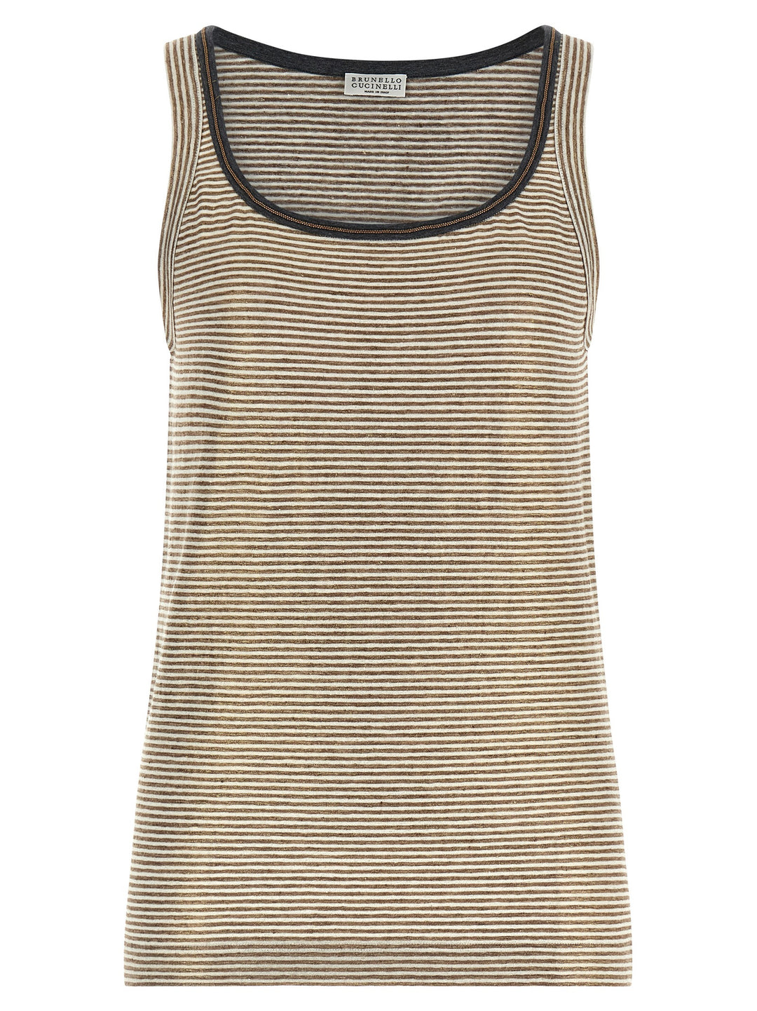 Brunello Cucinelli Shiny Collar Detail Tops - Multicolor | 67a693fcd4279f689770dd7d48b8abac071ed12b